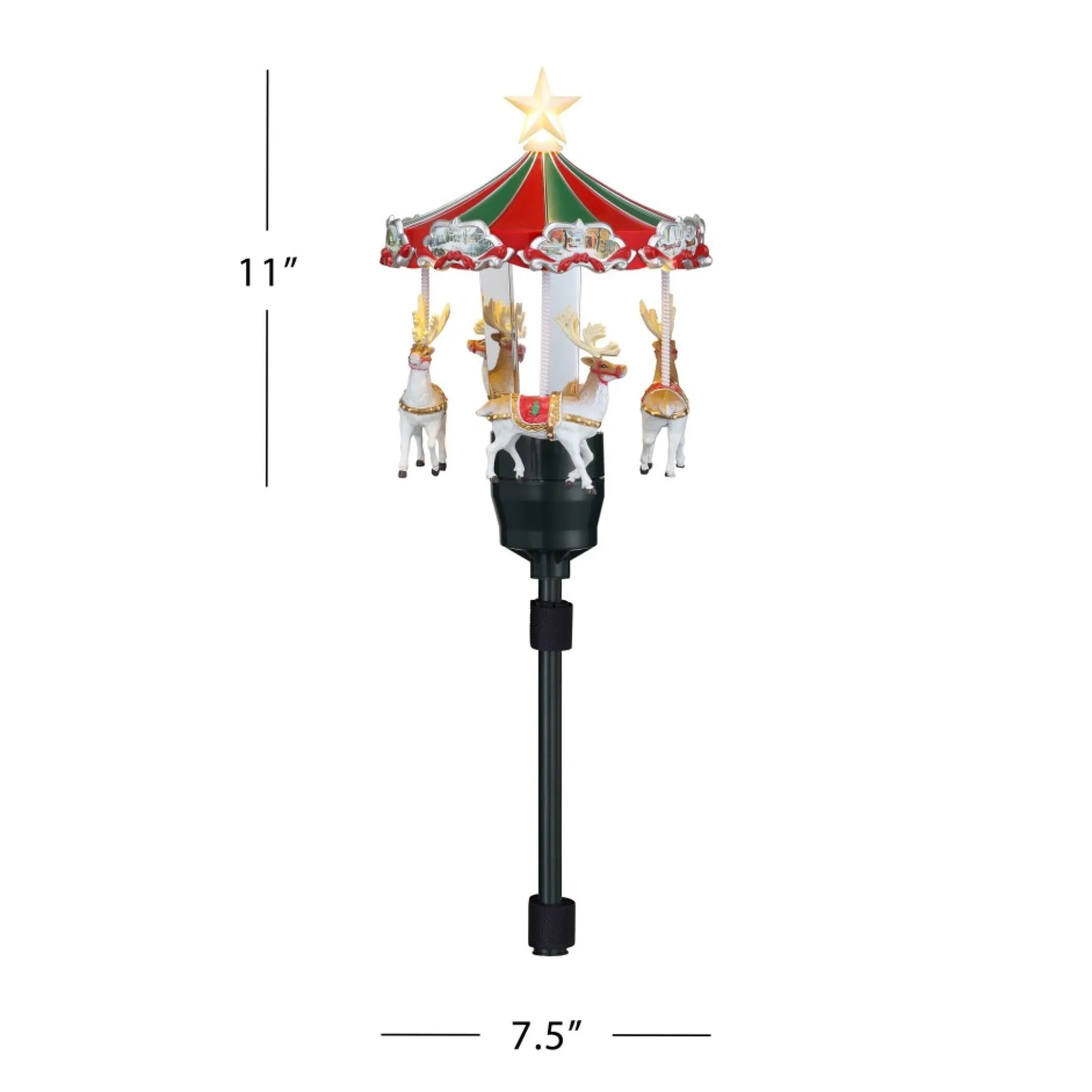 Sale Mr. Christmas 11" Animated Carousel Tree Topper
