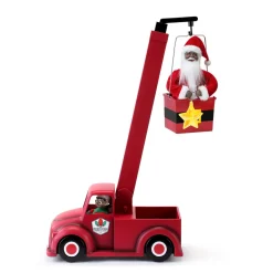 Sale Mr. Christmas 43" Animated North Pole Lighting Crew - Black Santa