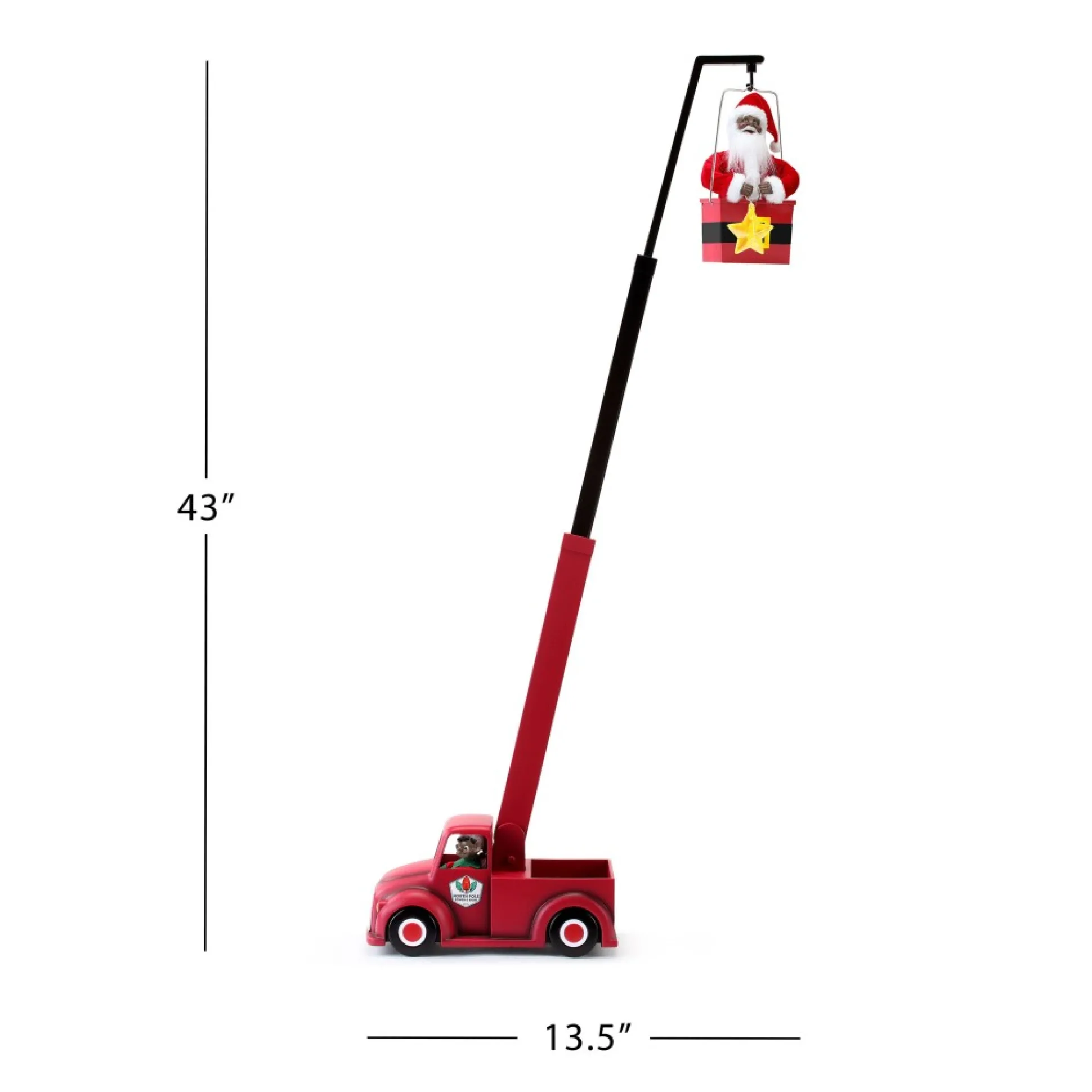 Sale Mr. Christmas 43" Animated North Pole Lighting Crew - Black Santa