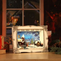 Clearance Mr. Christmas 11" Animated Shadow Box - Church