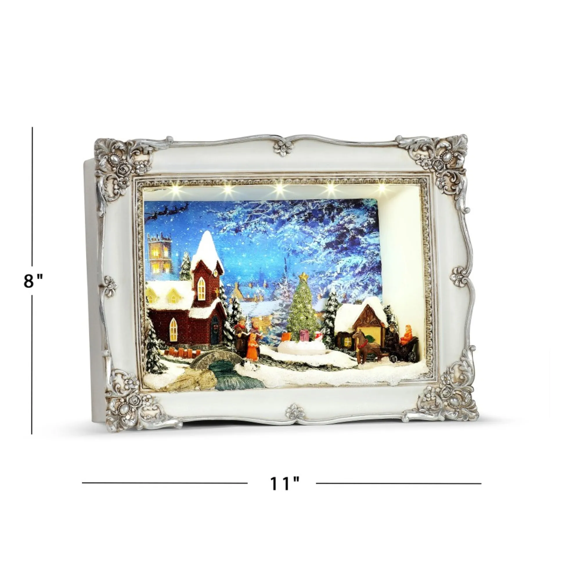 Clearance Mr. Christmas 11" Animated Shadow Box - Church