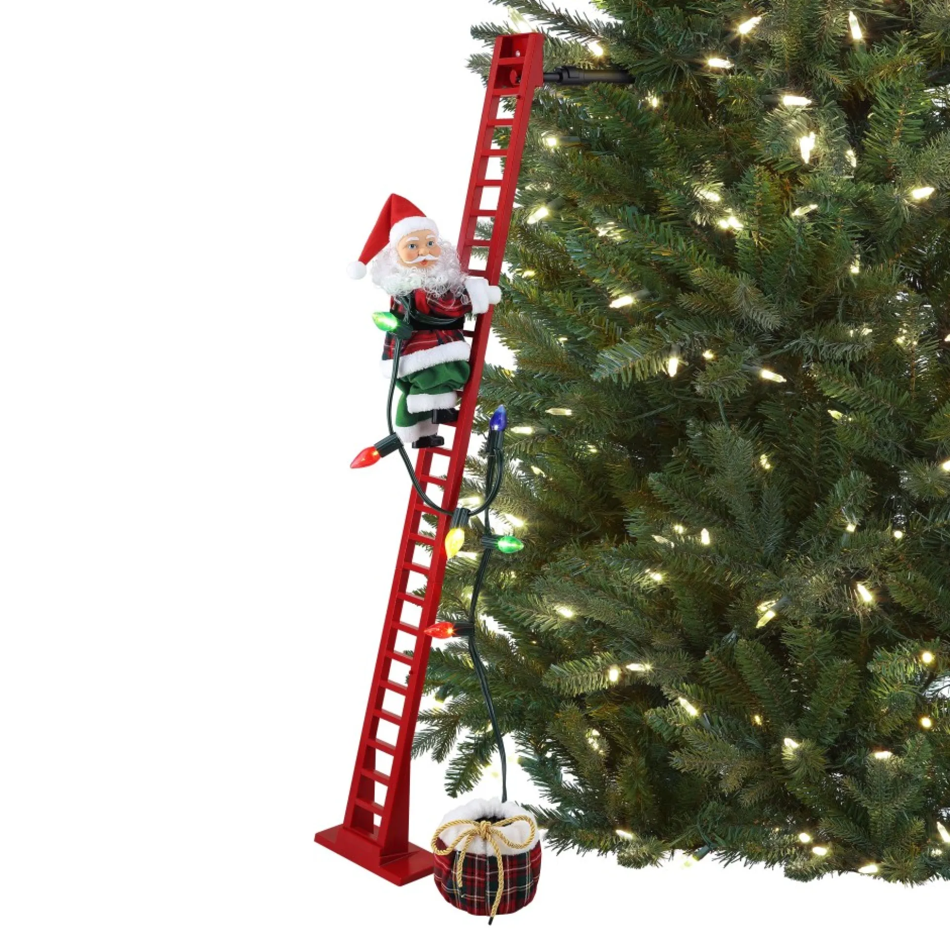 Flash Sale Mr. Christmas 43" Animated Super Climbing Plaid Santa