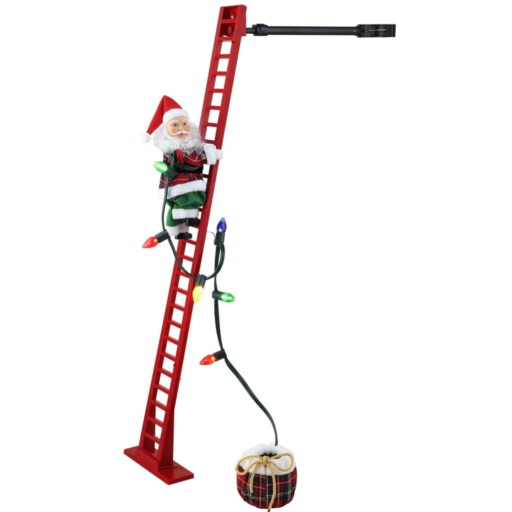 Flash Sale Mr. Christmas 43" Animated Super Climbing Plaid Santa