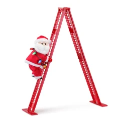 Outlet Mr. Christmas 17" Animated Tabletop Climbing White Santa