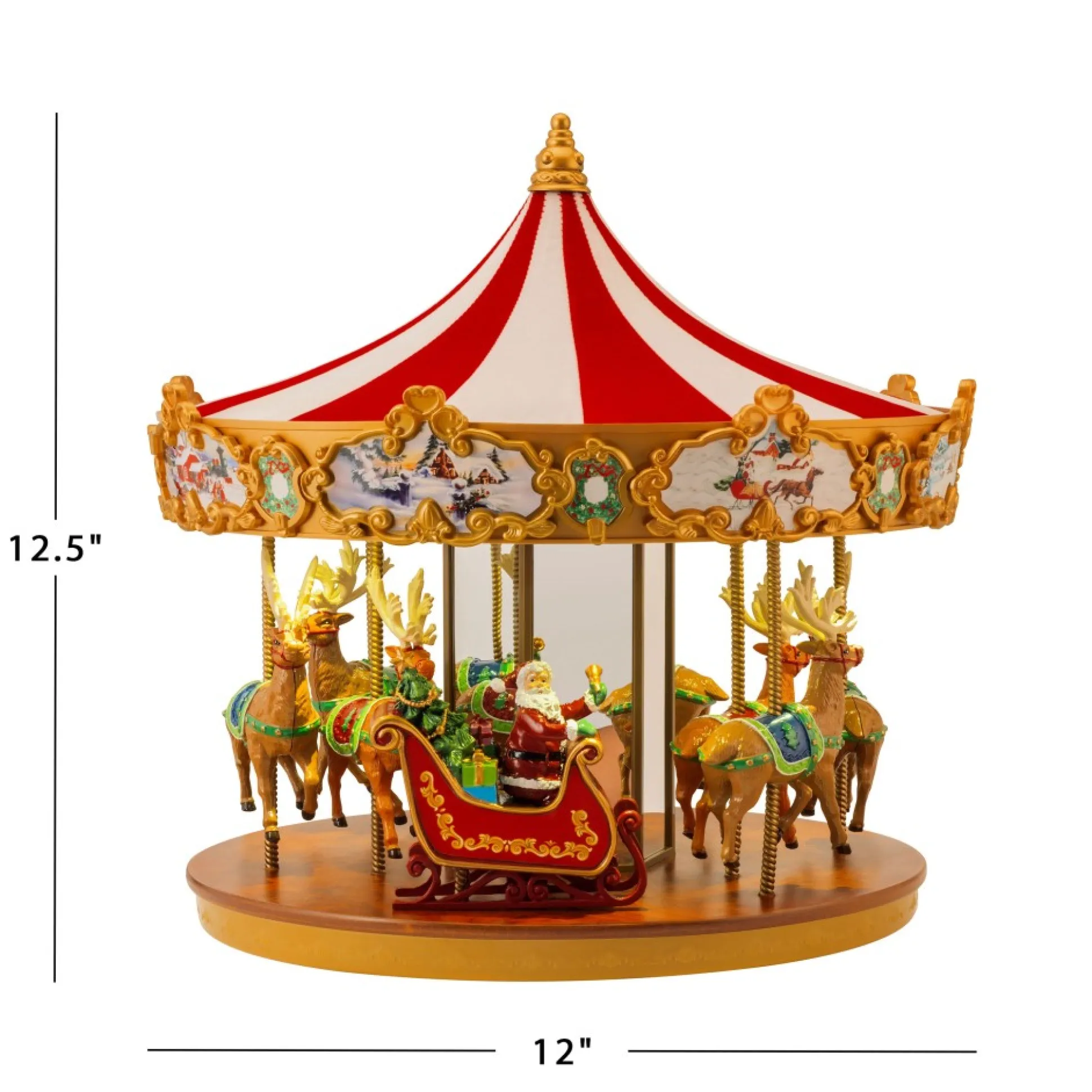 Flash Sale Mr. Christmas 12" Animated Very Merry Carousel