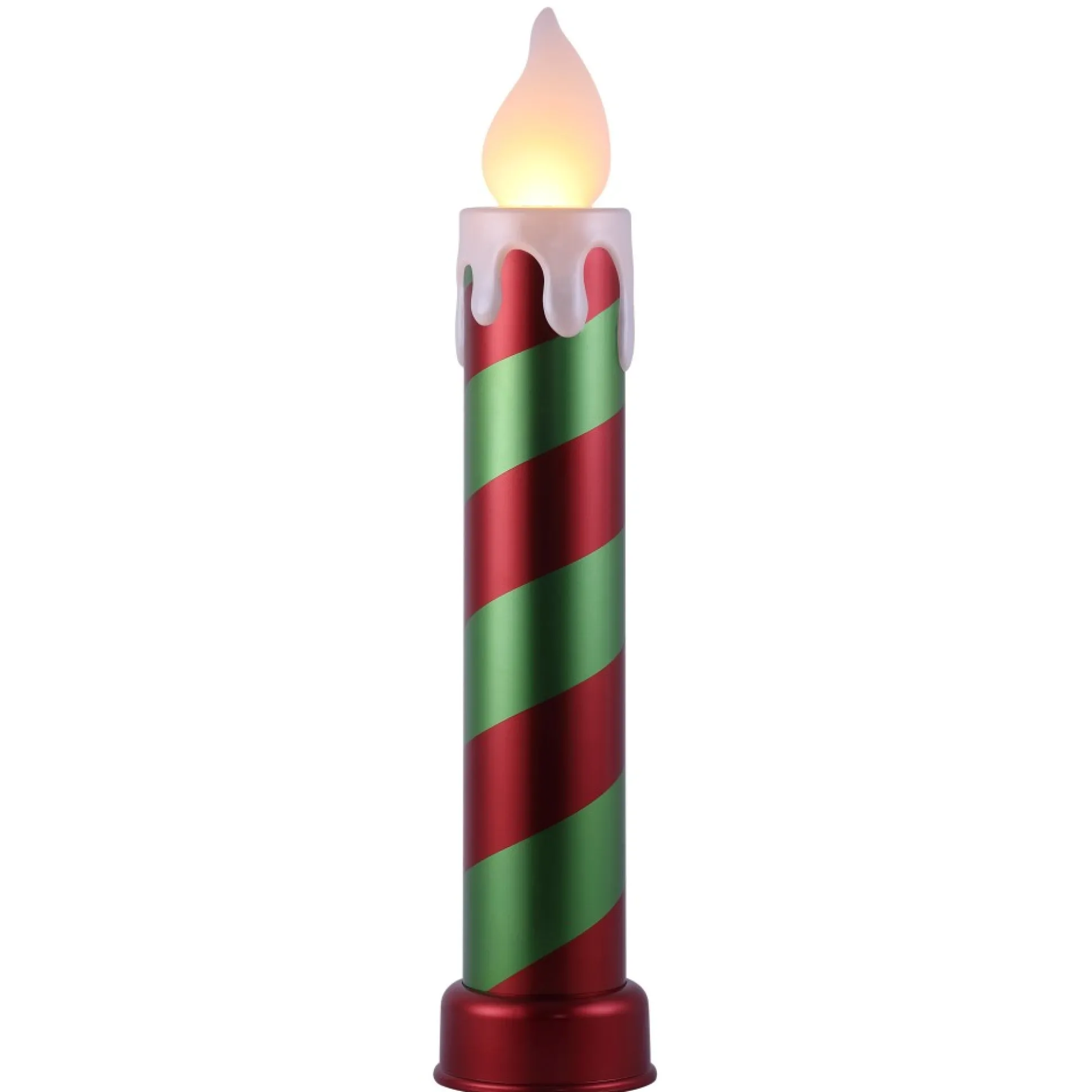 Best Mr. Christmas 36" Metallic Blow Mold Candle - Red & Green