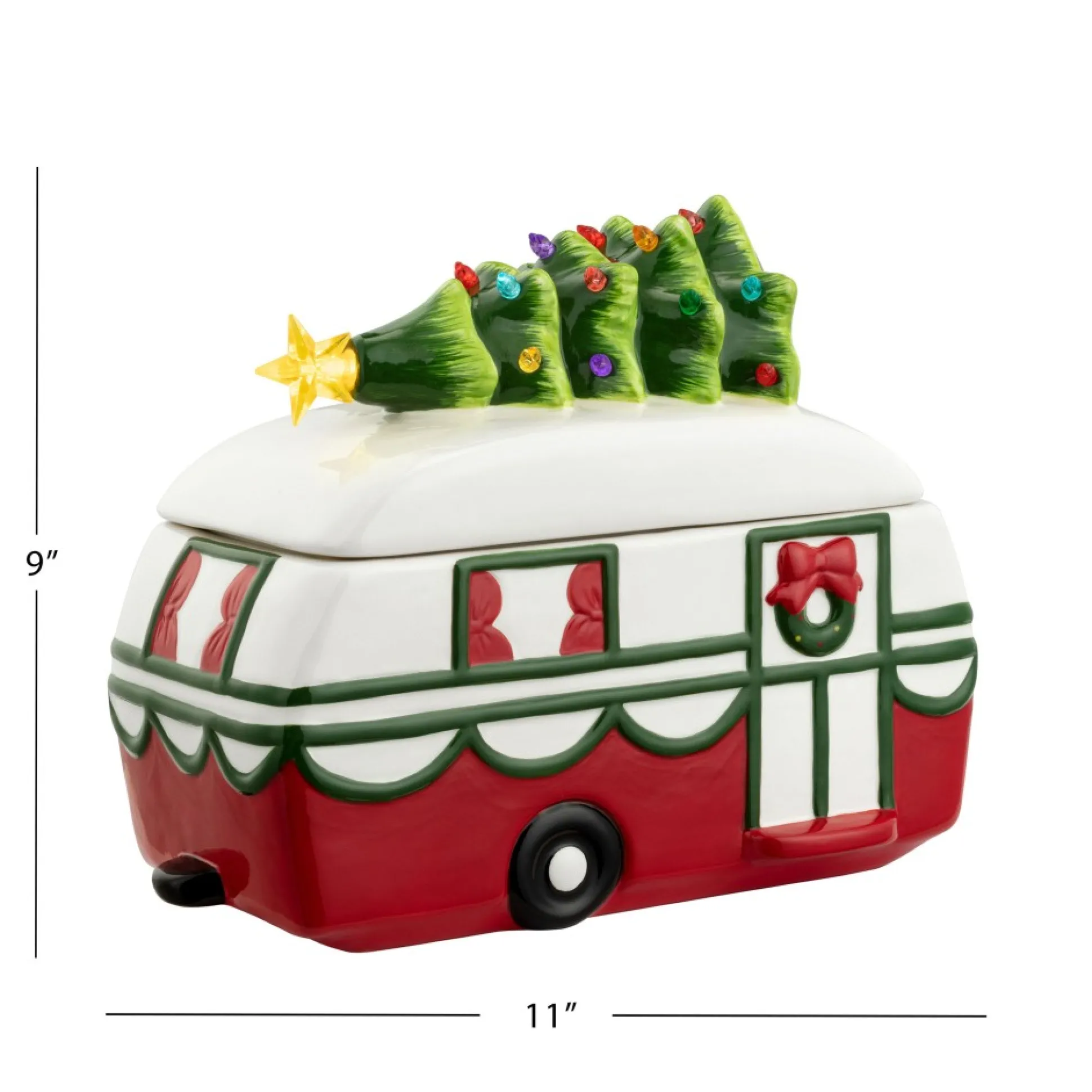 Shop Mr. Christmas 11" Nostalgic Ceramic Lit Camper Cookie Jar