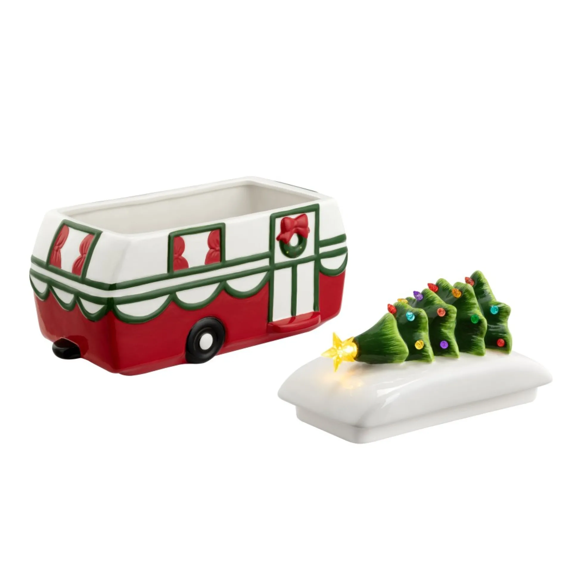 Shop Mr. Christmas 11" Nostalgic Ceramic Lit Camper Cookie Jar