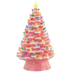 Cheap Mr. Christmas 18" Nostalgic Ceramic Tree - Pink