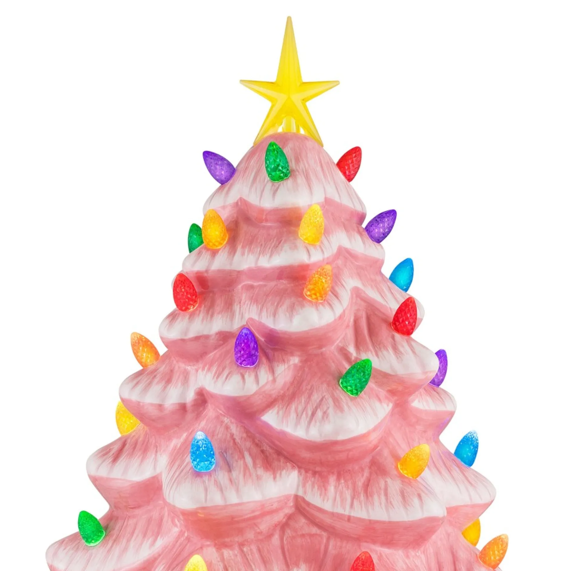 Fashion Mr. Christmas 14" Nostalgic Ceramic Tree - Pink