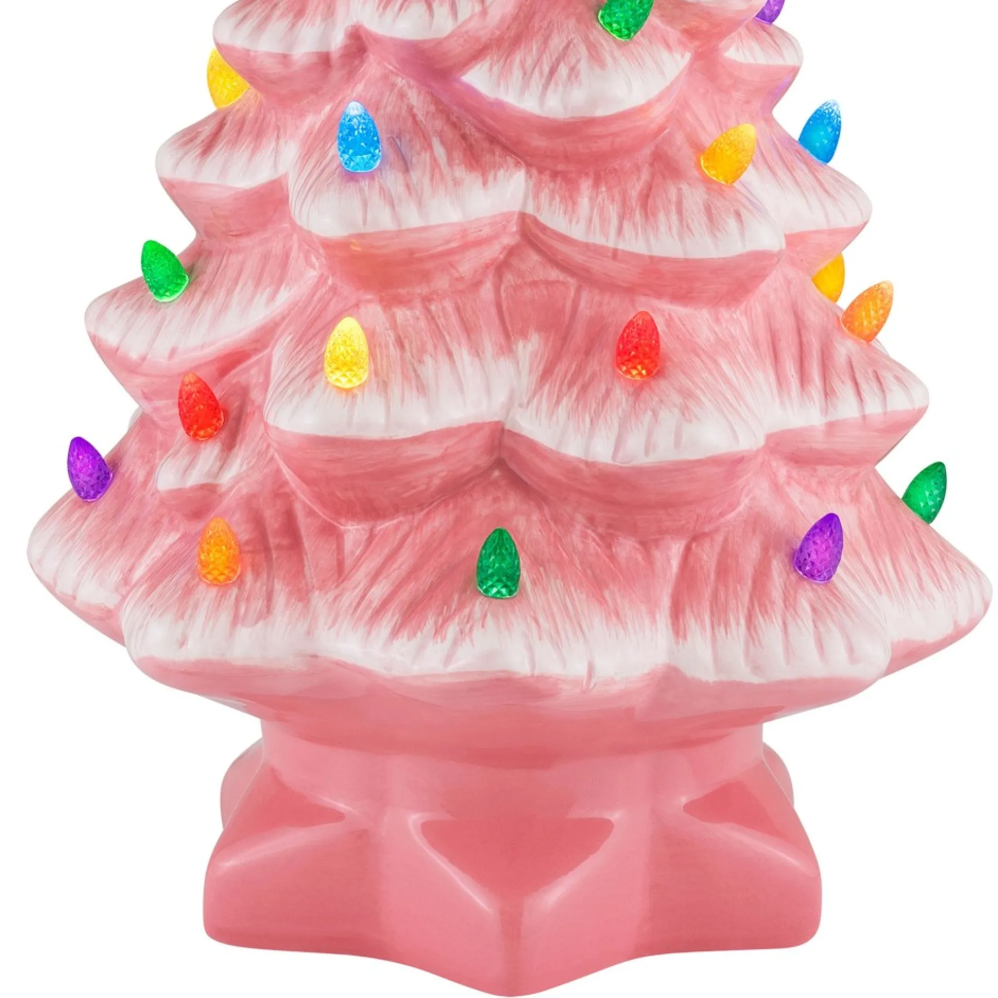 Fashion Mr. Christmas 14" Nostalgic Ceramic Tree - Pink