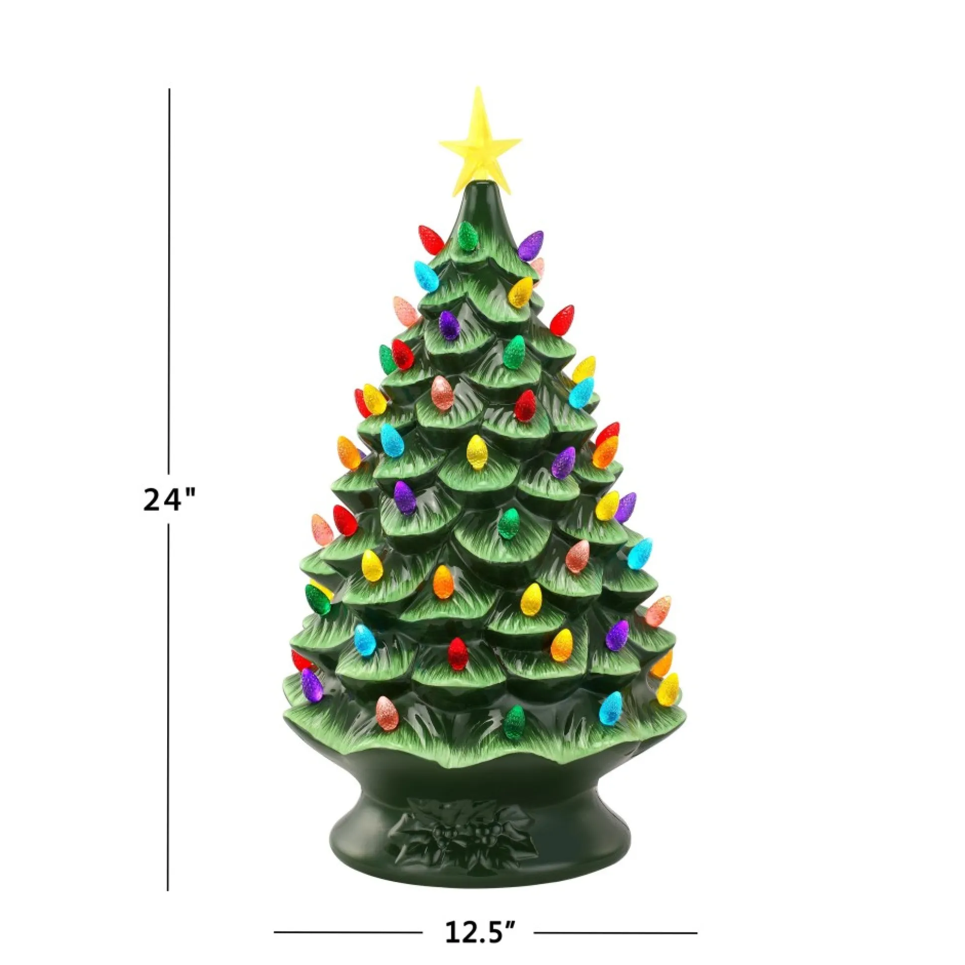 Best Sale Mr. Christmas 24" Nostalgic Ceramic Tree - Green