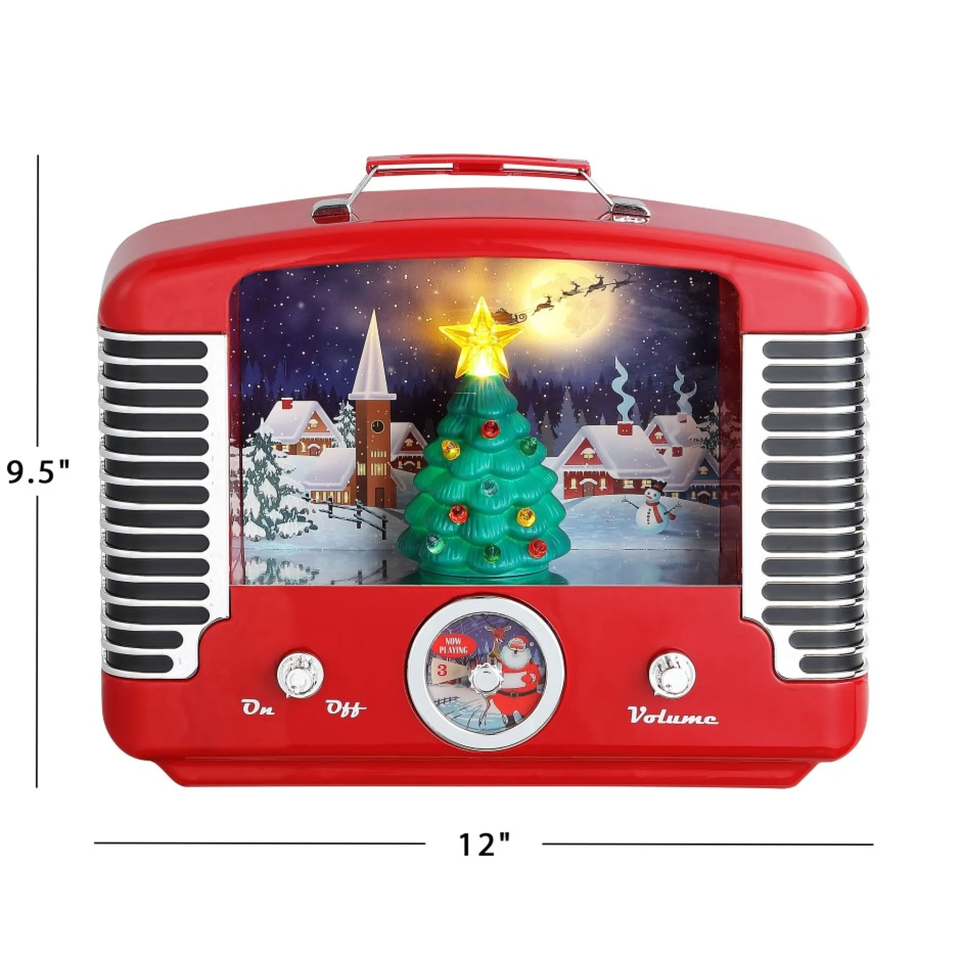 Best Mr. Christmas 12" Nostalgic Tree Radio - Red