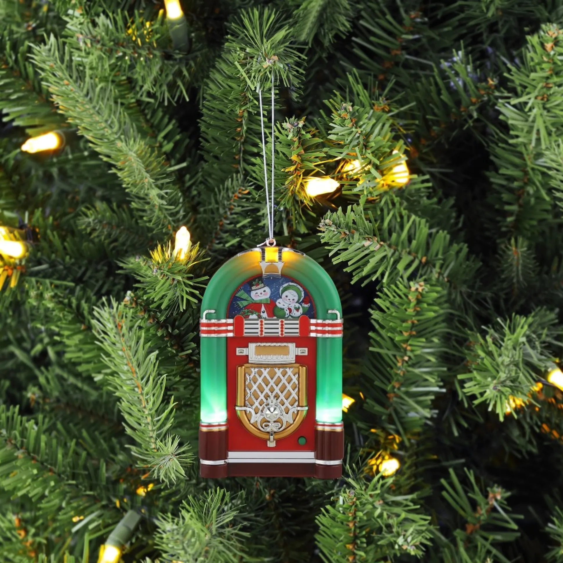 Clearance Mr. Christmas 4.9" Retro Jukebox Ornament - Green