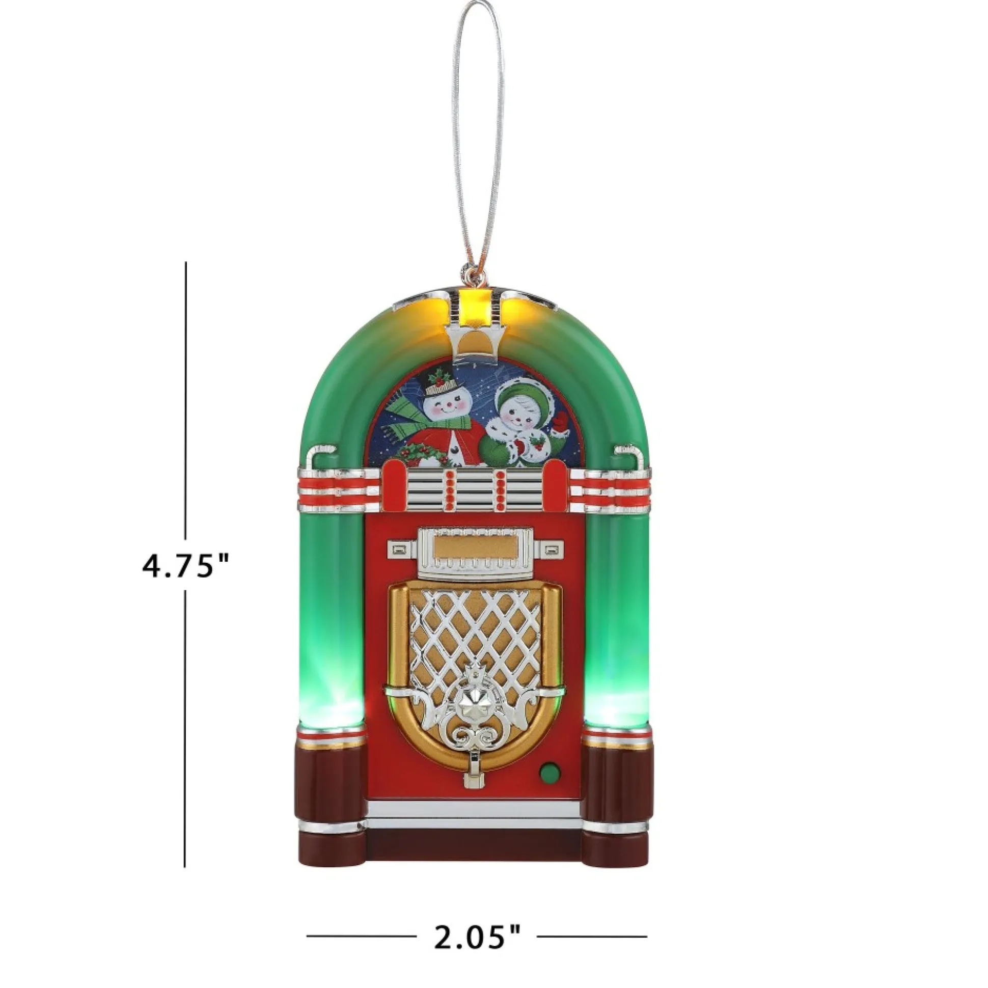 Clearance Mr. Christmas 4.9" Retro Jukebox Ornament - Green