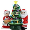 Best Mr. Christmas 9.25" Santa & Mrs. Claus Nostalgic Ceramic Tree