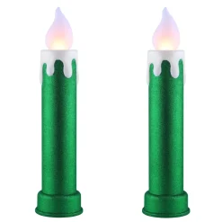 Cheap Mr. Christmas 24" Set Of 2 Blow Mold Candles - Green