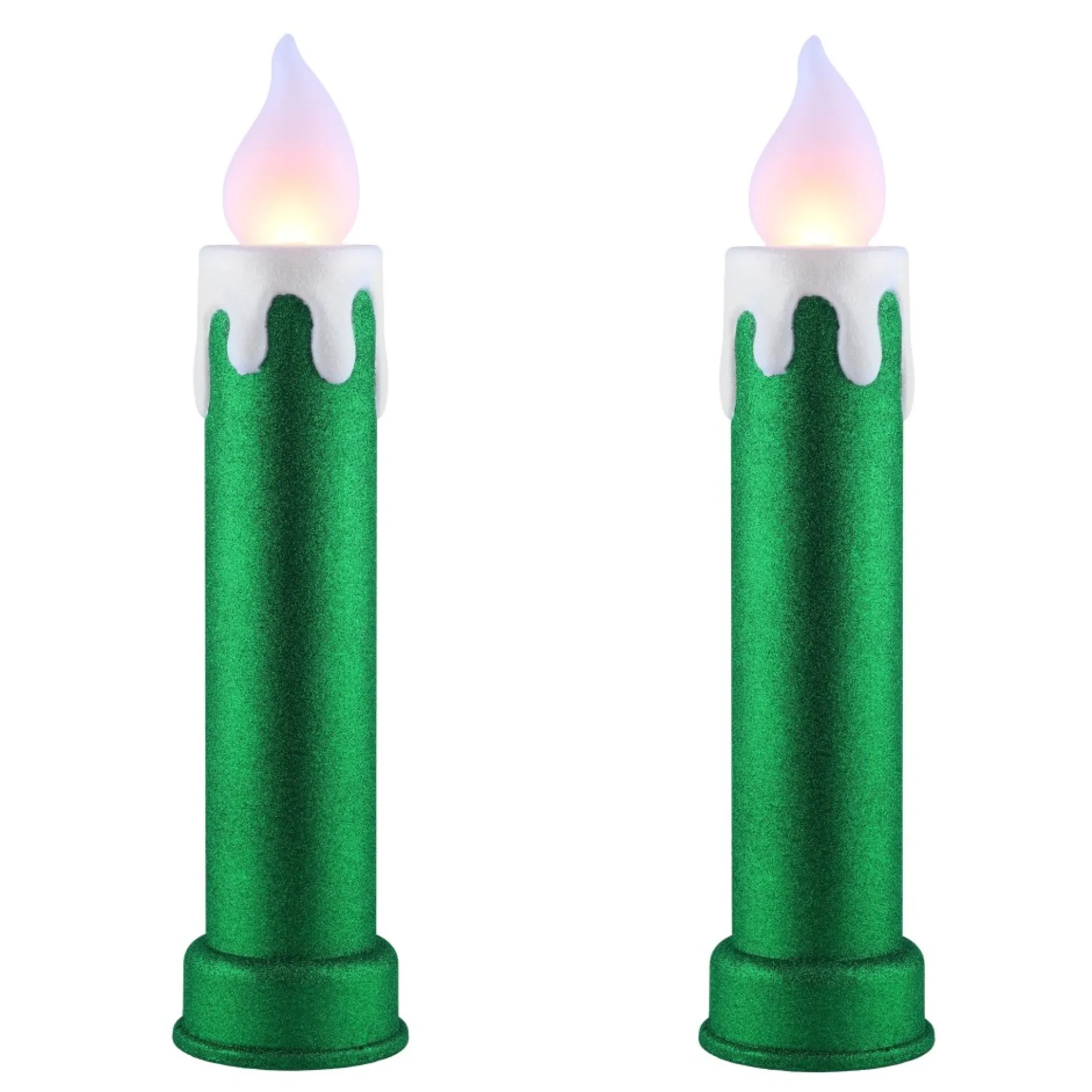 Cheap Mr. Christmas 24" Set Of 2 Blow Mold Candles - Green