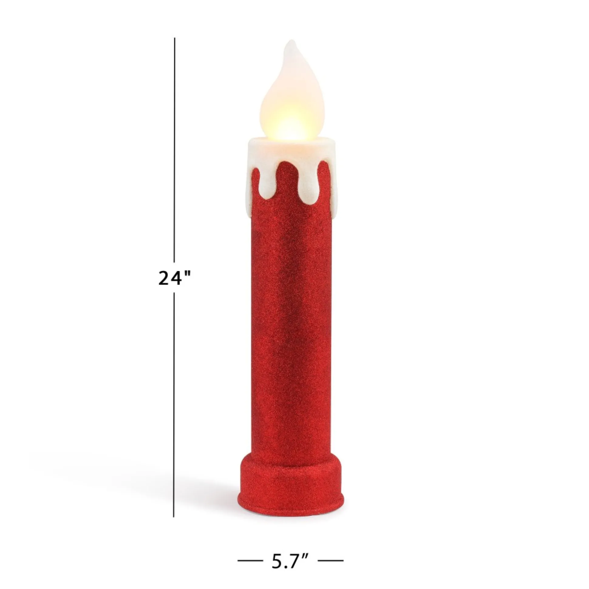 Best Sale Mr. Christmas 24" Set Of 2 Blow Mold Candles - Red