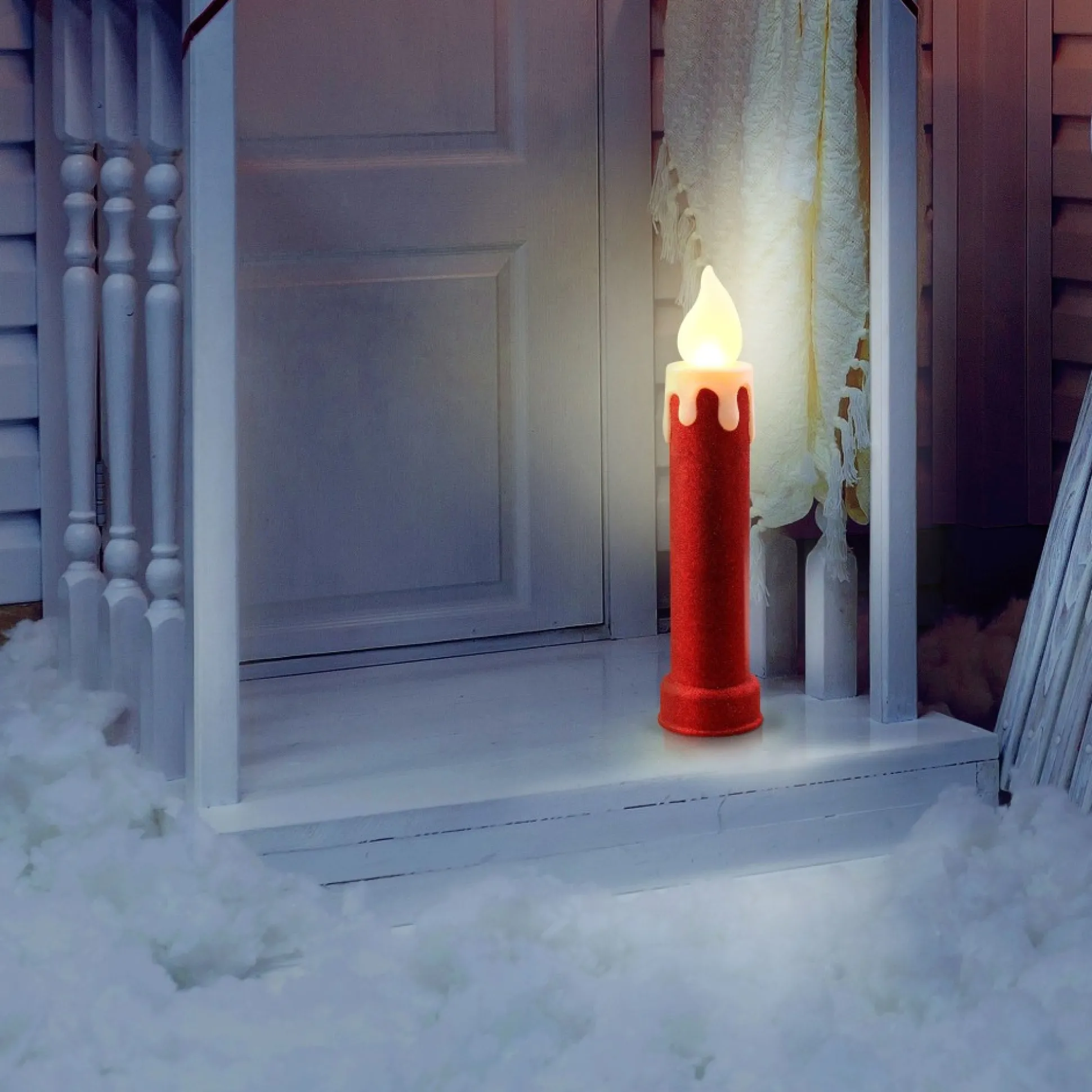 Best Sale Mr. Christmas 24" Set Of 2 Blow Mold Candles - Red