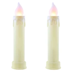 New Mr. Christmas 24" Set Of 2 Blow Mold Candles - Ivory