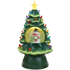 Store Mr. Christmas 12.5" Snow Globe Nostalgic Tree - Snowman
