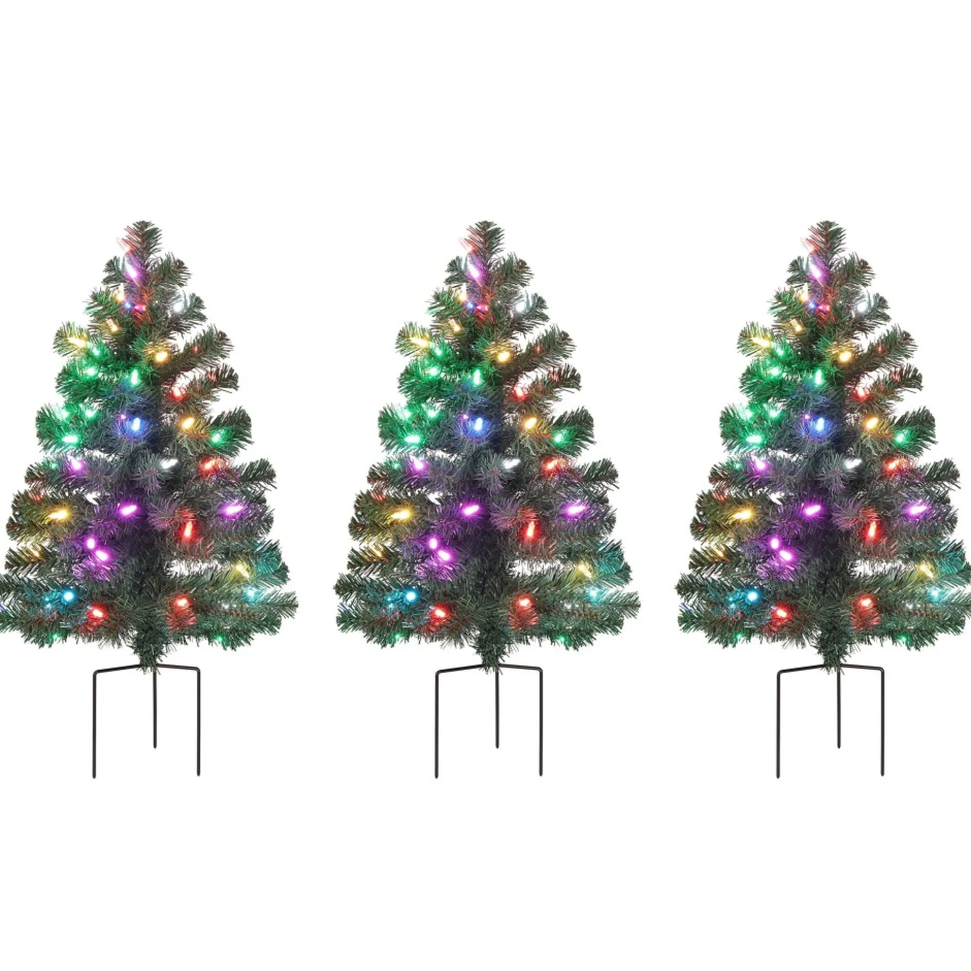 Flash Sale Mr. Christmas Alexa Enabled Pathway Christmas Trees - Rgb Bulbs