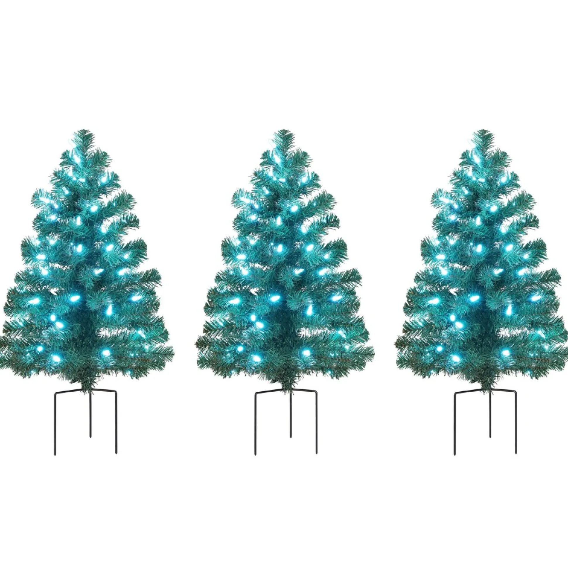 Flash Sale Mr. Christmas Alexa Enabled Pathway Christmas Trees - Rgb Bulbs