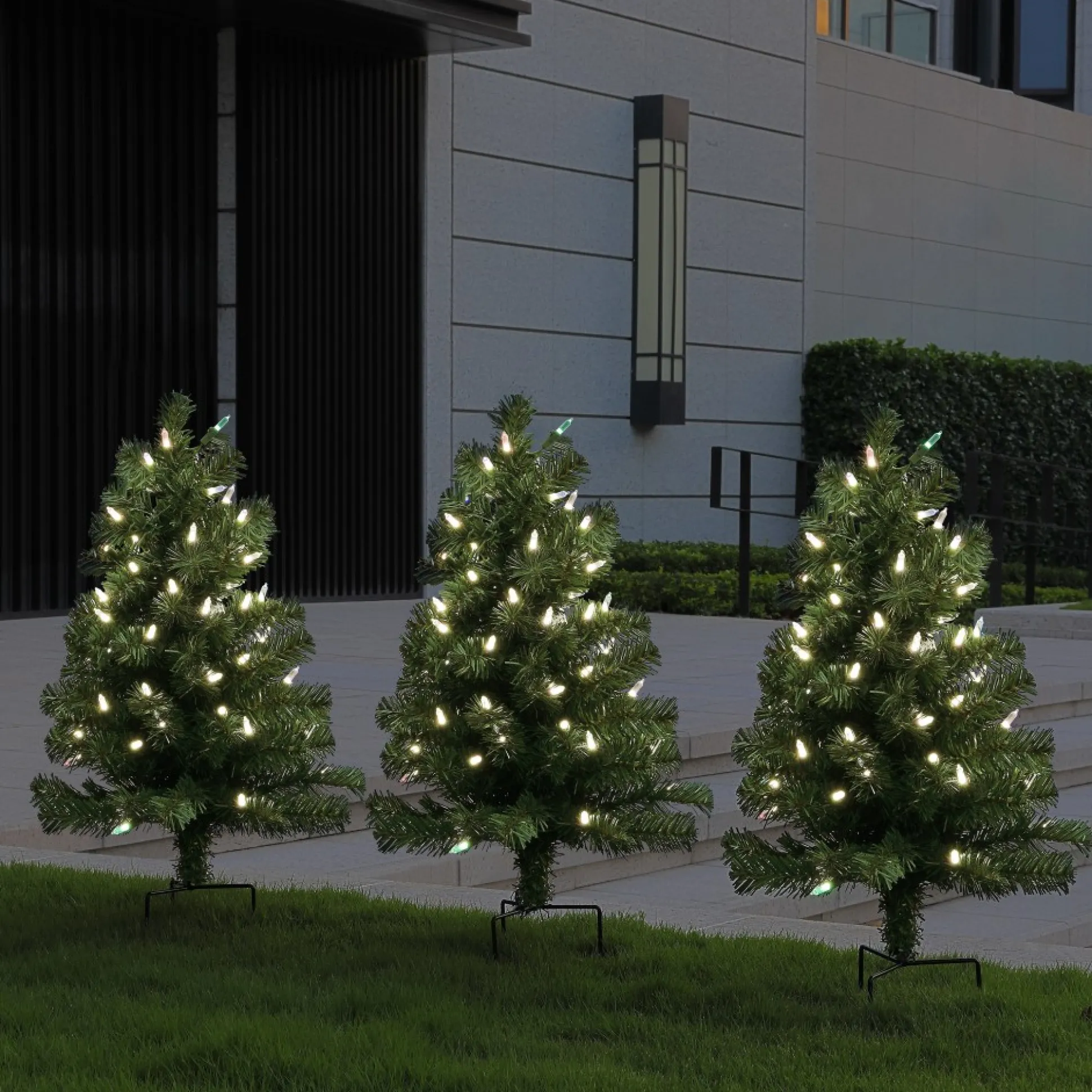Flash Sale Mr. Christmas Alexa Enabled Pathway Christmas Trees - Rgb Bulbs