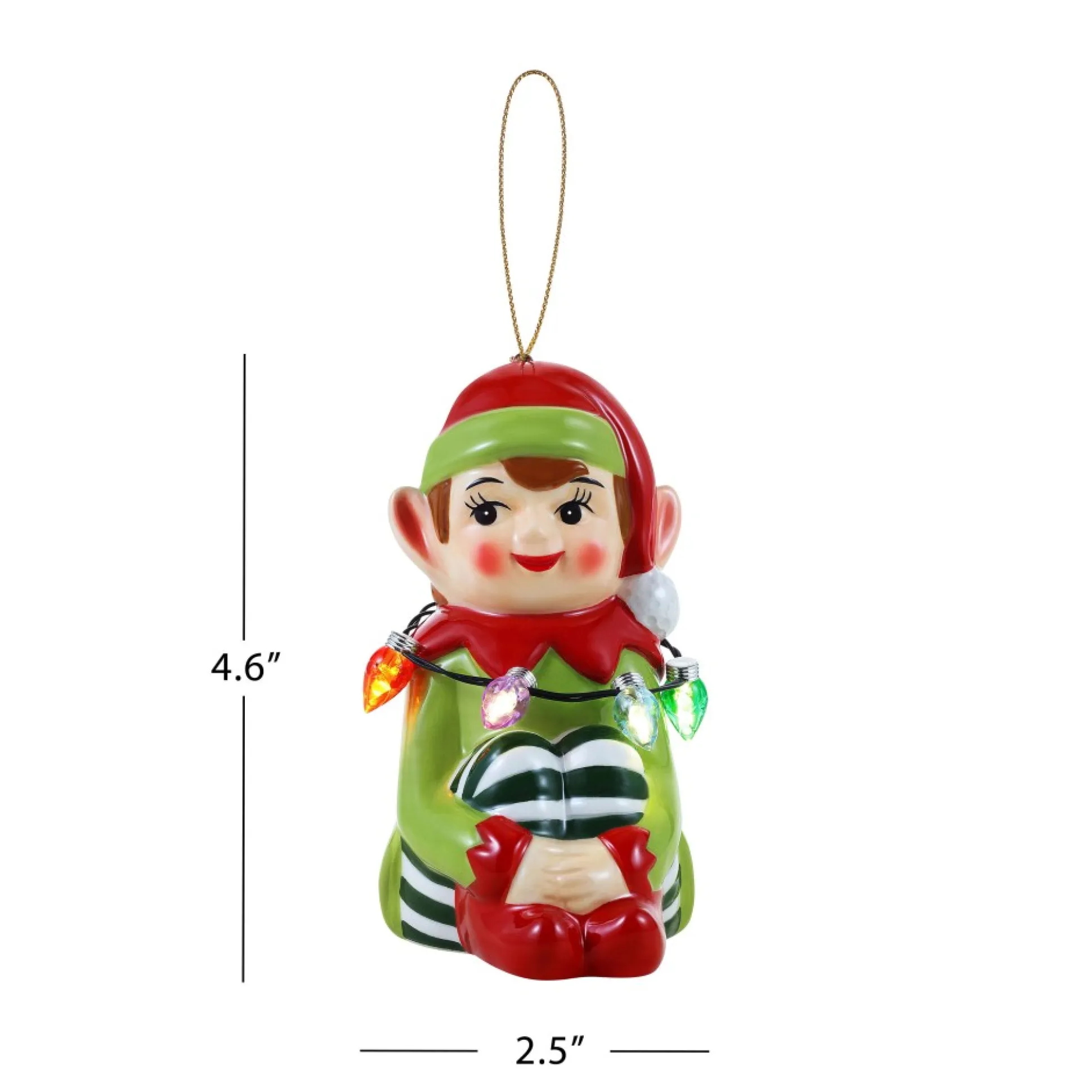 Store Mr. Christmas Mini Nostalgic Ceramic Figure - Elf