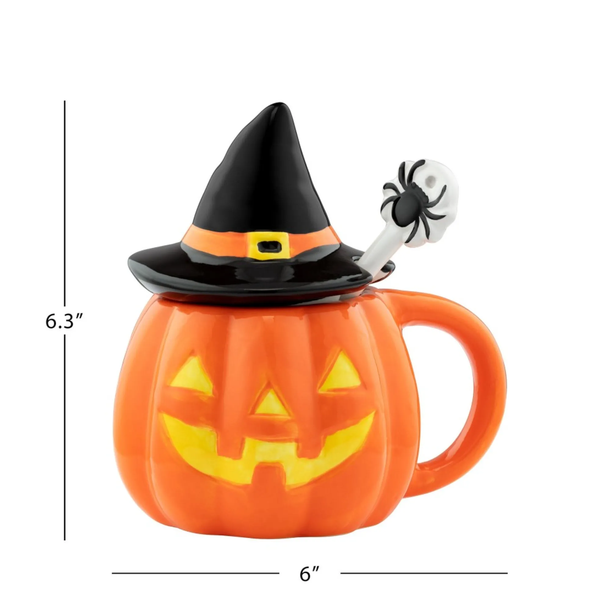 Best Sale Mr. Christmas Mr. Halloween Lidded Jack-O-Lantern Mug With Spoon