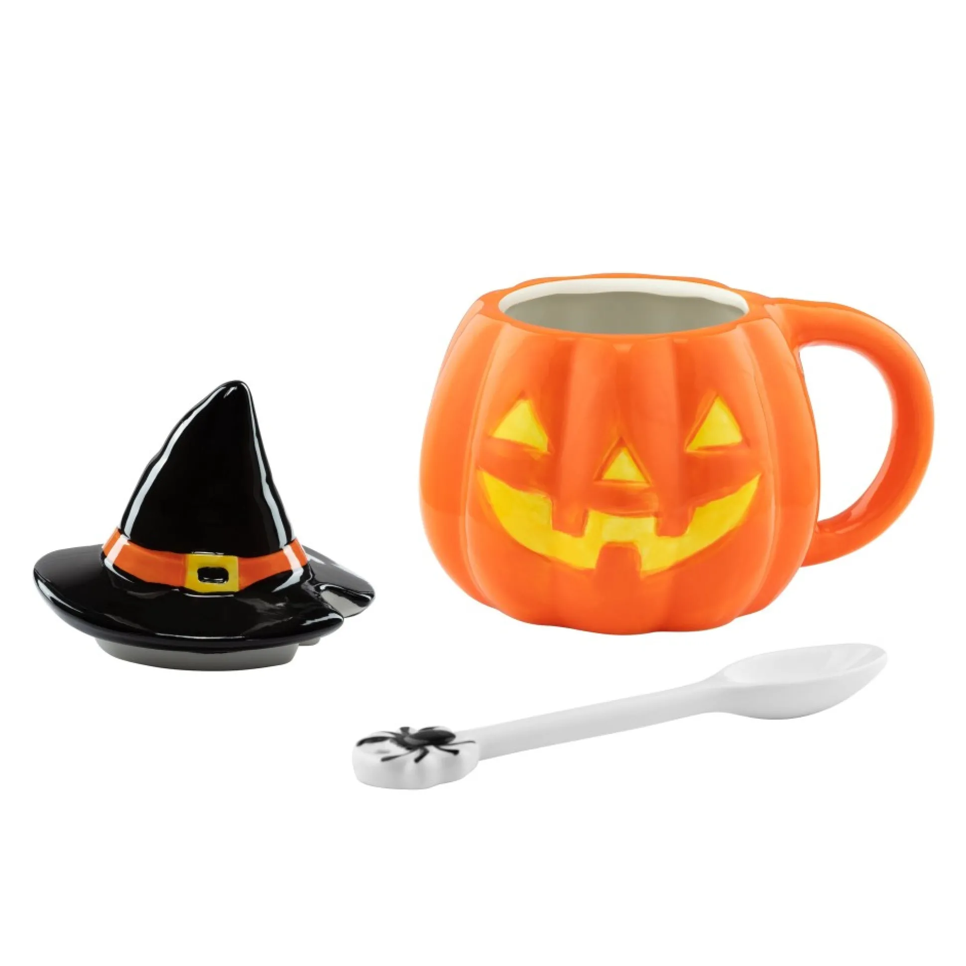 Best Sale Mr. Christmas Mr. Halloween Lidded Jack-O-Lantern Mug With Spoon