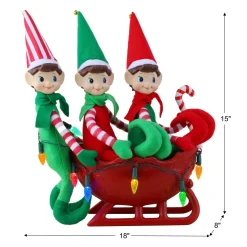 Best Sale Mr. Christmas Musical Tabletop Elves In Sleigh
