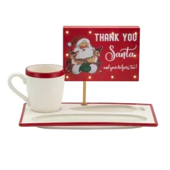 Sale Mr. Christmas Night Before Christmas Milk And Cookies Serving Set