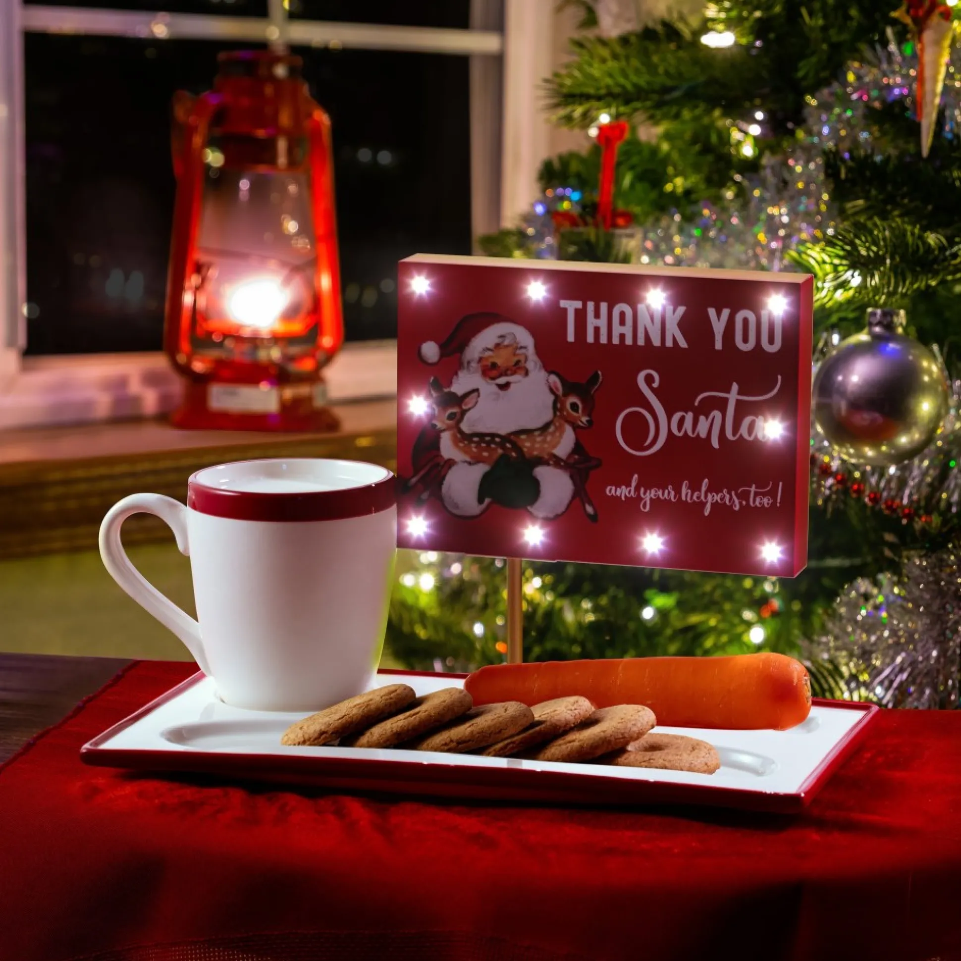 Sale Mr. Christmas Night Before Christmas Milk And Cookies Serving Set