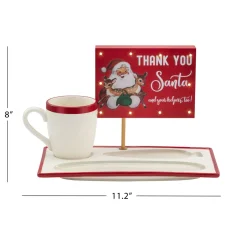 Sale Mr. Christmas Night Before Christmas Milk And Cookies Serving Set