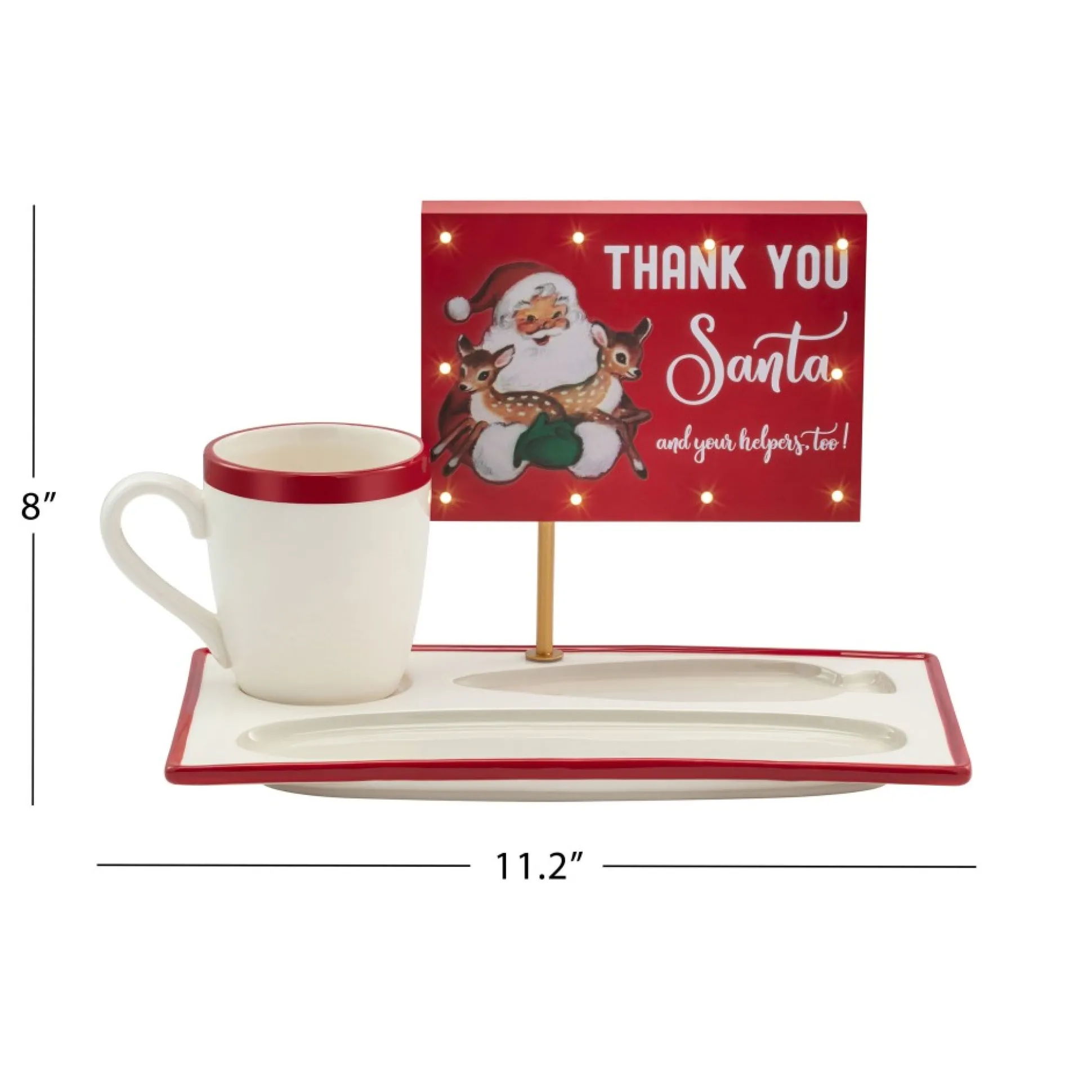 Outlet Mr. Christmas Night Before Christmas Milk And Cookies Serving Set