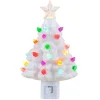 Cheap Mr. Christmas Nostalgic Ceramic Tree Nightlight - White