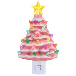 Fashion Mr. Christmas Nostalgic Ceramic Tree Nightlight - Pink