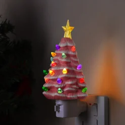 Fashion Mr. Christmas Nostalgic Ceramic Tree Nightlight - Pink