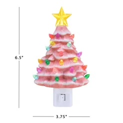 Fashion Mr. Christmas Nostalgic Ceramic Tree Nightlight - Pink