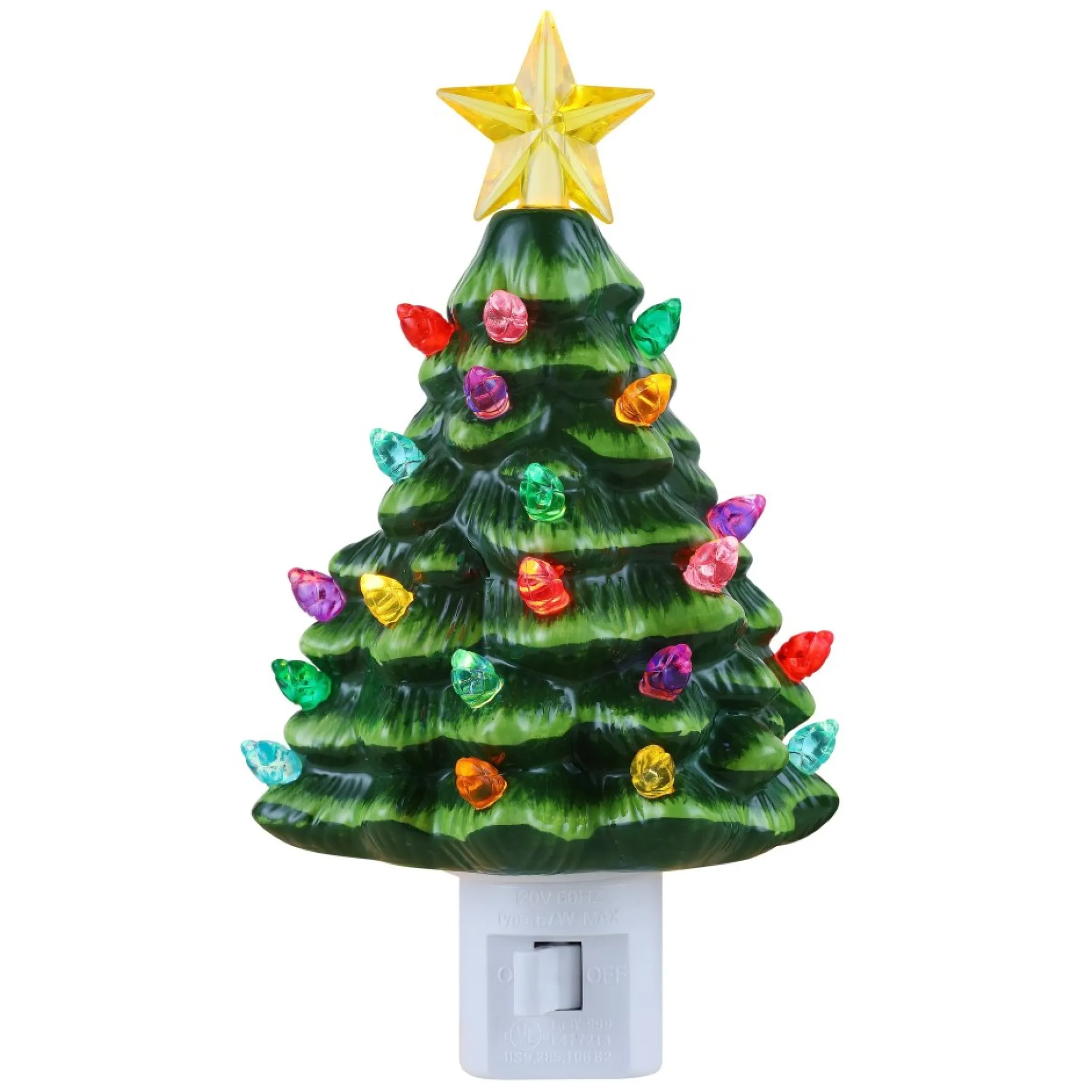 Fashion Mr. Christmas Nostalgic Ceramic Tree Nightlight - Green