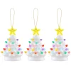Outlet Mr. Christmas Set Of 3 Nostalgic Ceramic Tree Ornaments - White